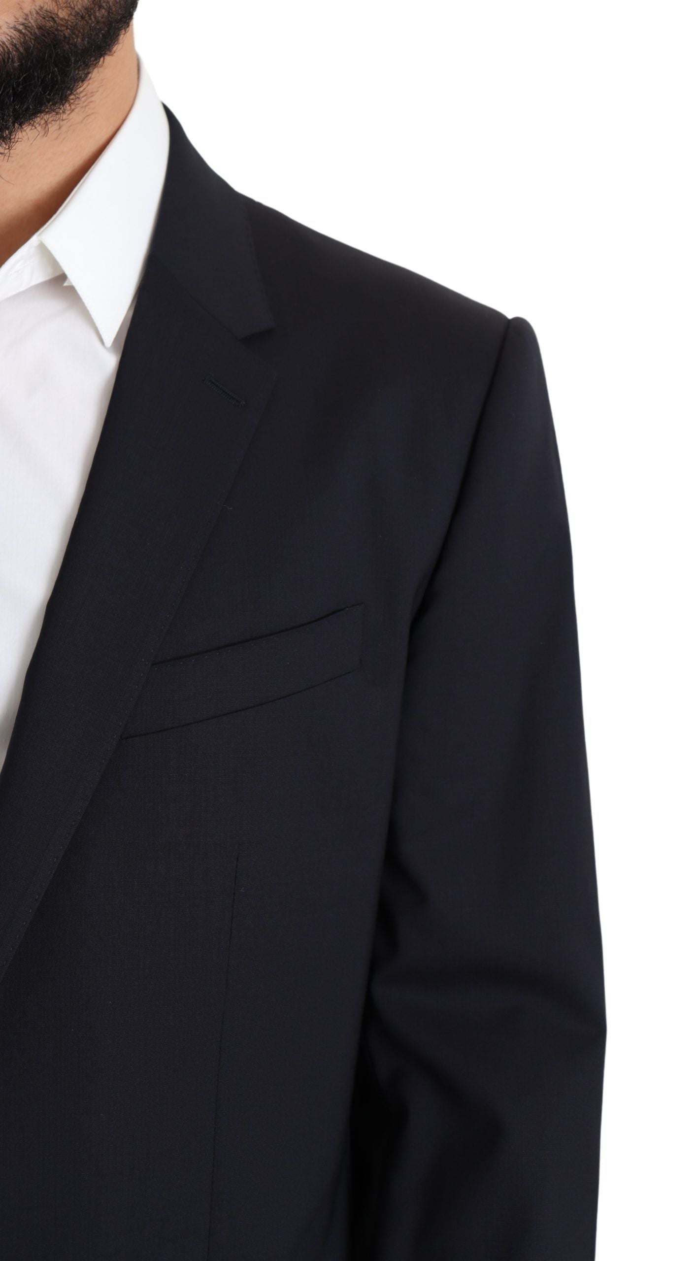 Abrigo de hombre elástico de lana negro MARTINI Blazer