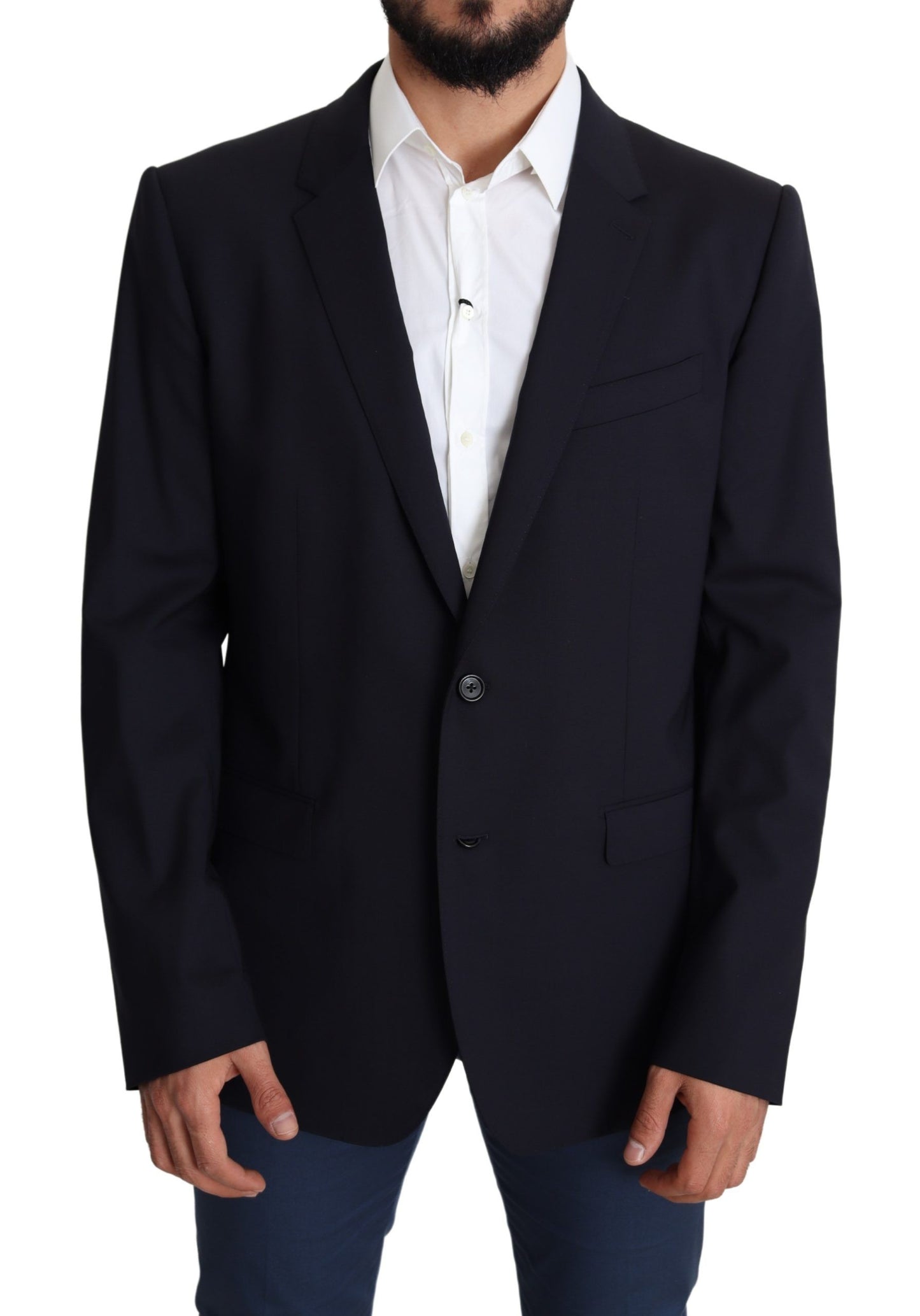 Abrigo de hombre elástico de lana negro MARTINI Blazer