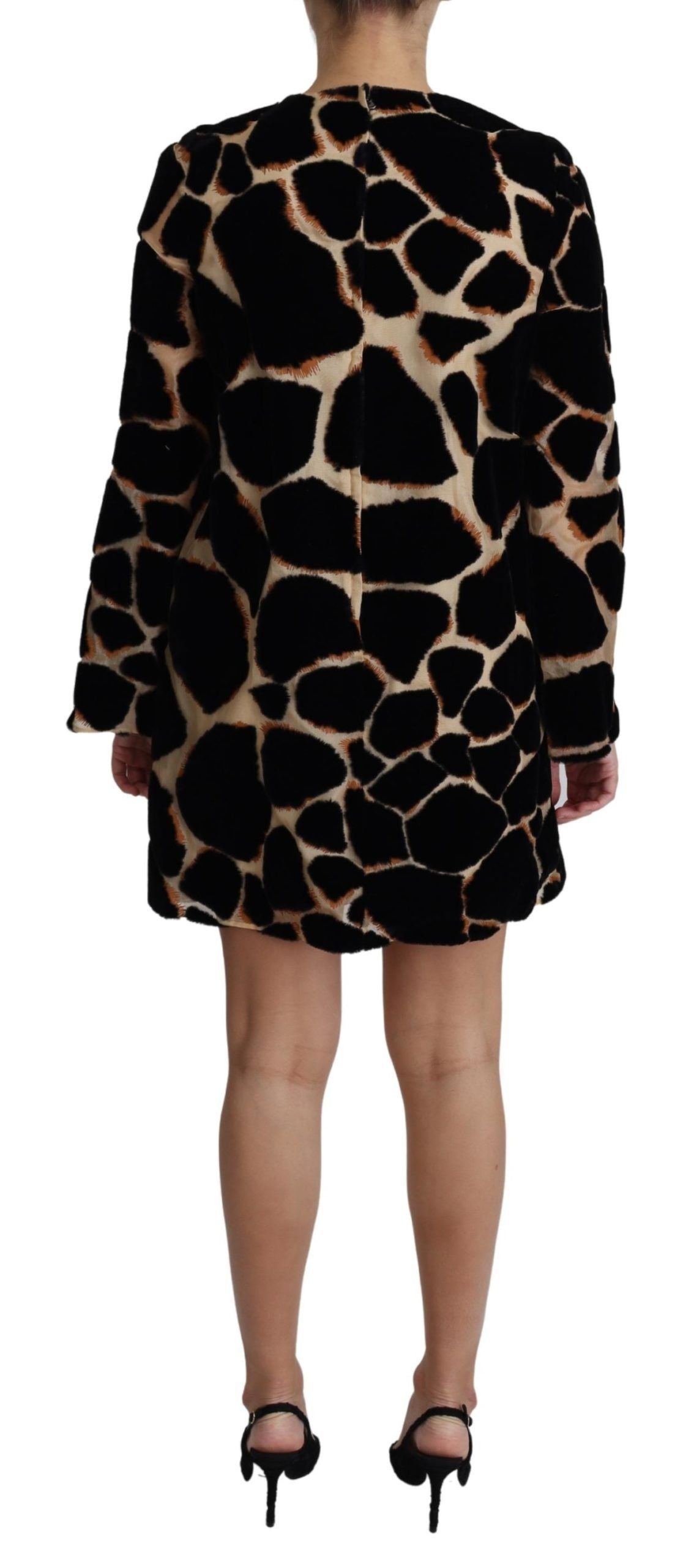 Dolce & Gabbana Chic Giraffenmuster Shift Mini-Kleid