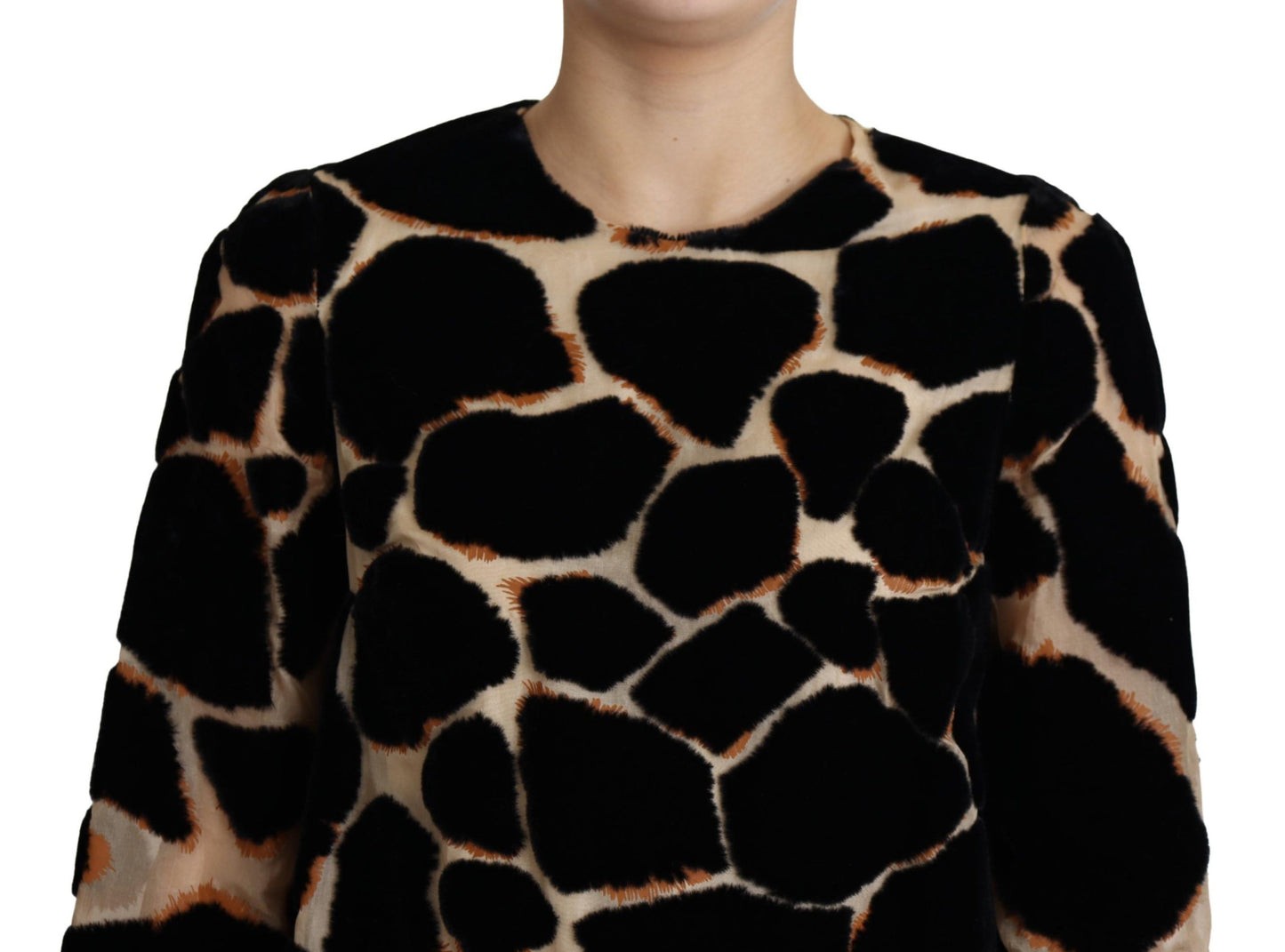Dolce & Gabbana Chic Giraffenmuster Shift Mini-Kleid