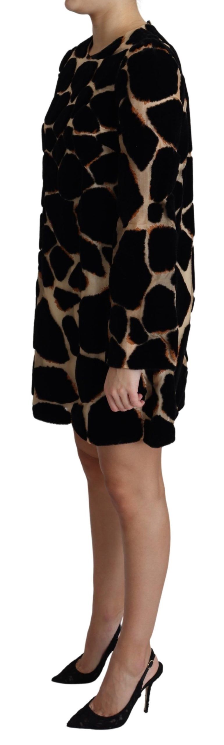 Dolce & Gabbana Chic Giraffenmuster Shift Mini-Kleid