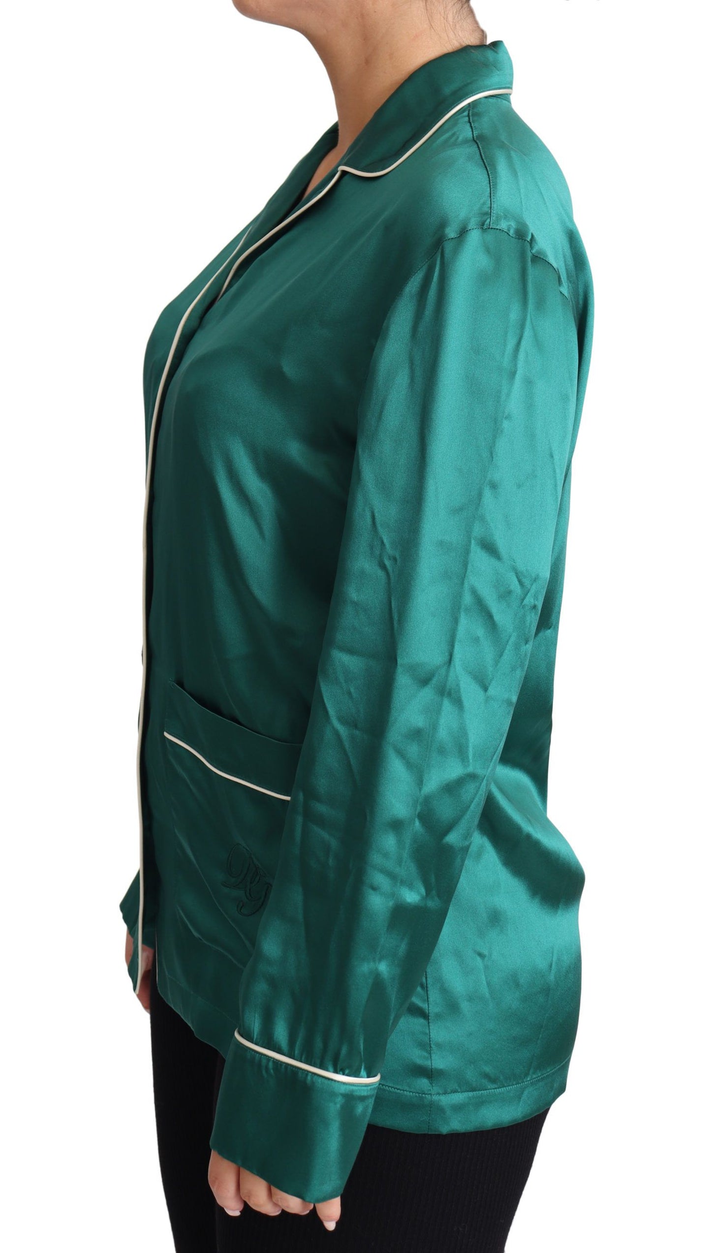 Chemise de détente élégante en soie Dolce & Gabbana