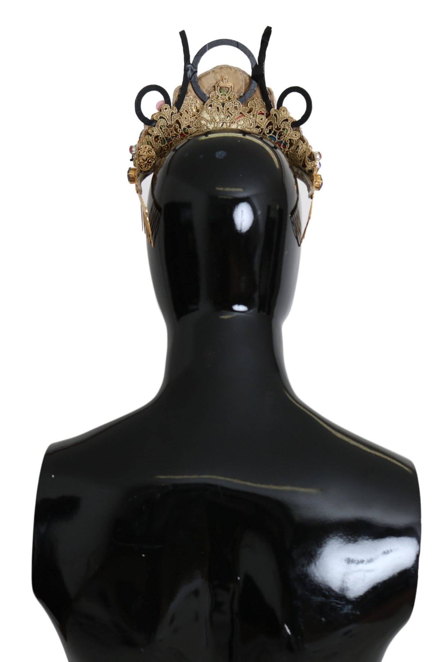 Dolce & Gabbana atemberaubendes Kristall-Diadem Tiara - Gold Mehrfarbig