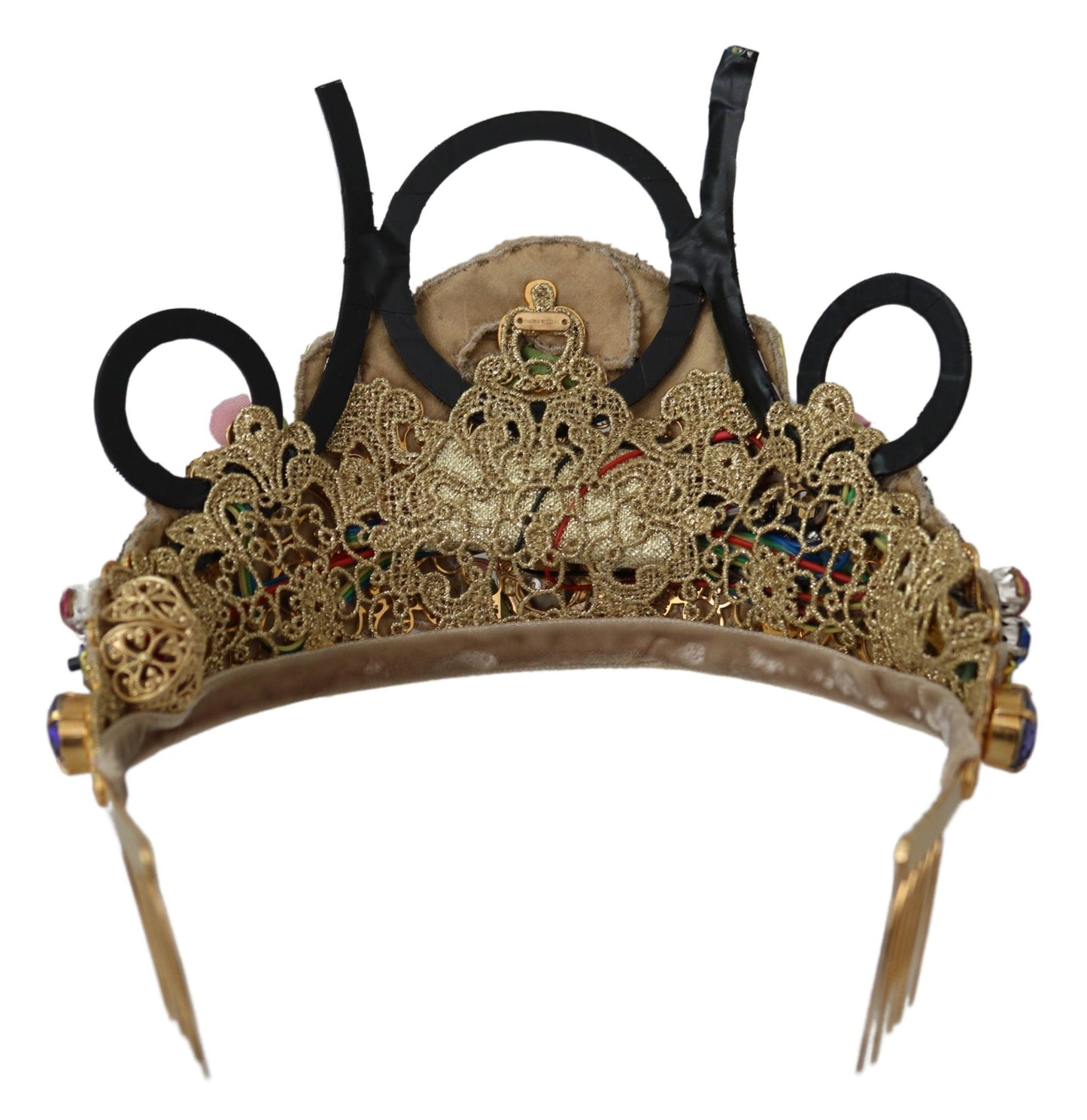 Dolce & Gabbana atemberaubendes Kristall-Diadem Tiara - Gold Mehrfarbig