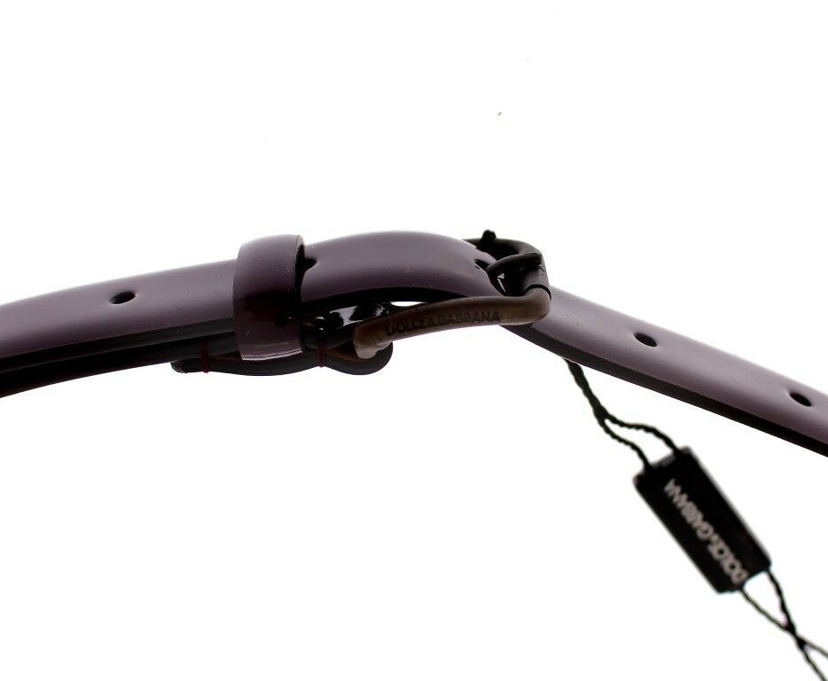 Cintura Gürtel in pelle viola con logo