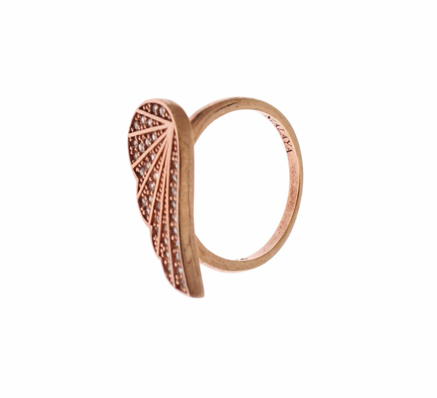 Nialaya Eleganter Pink Gold CZ Kristallring
