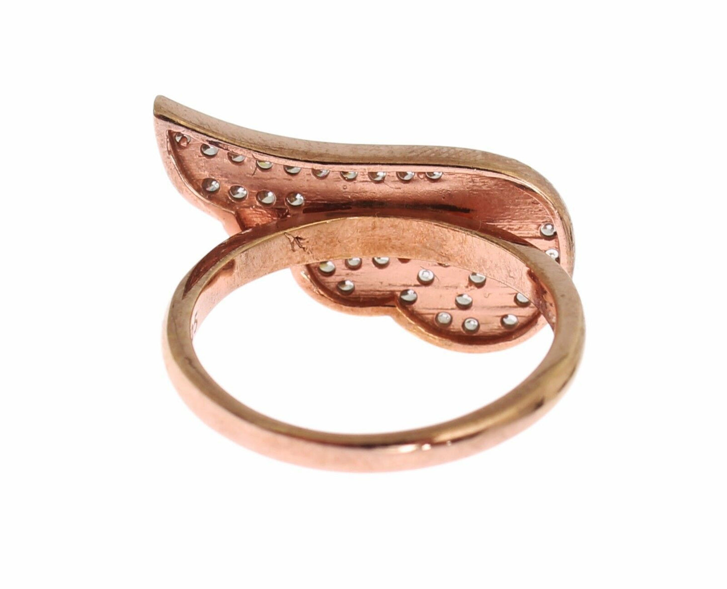 Nialaya Eleganter Pink Gold CZ Kristallring