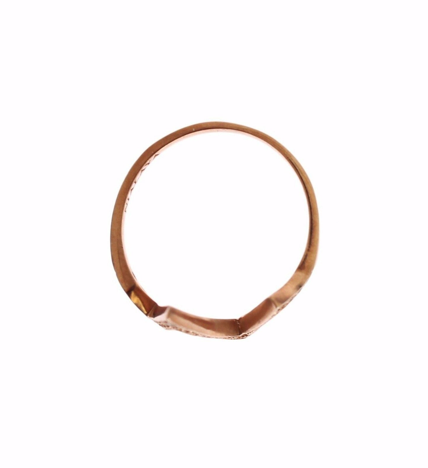 Anillo transparente para mujer de plata 925 de oro rosa