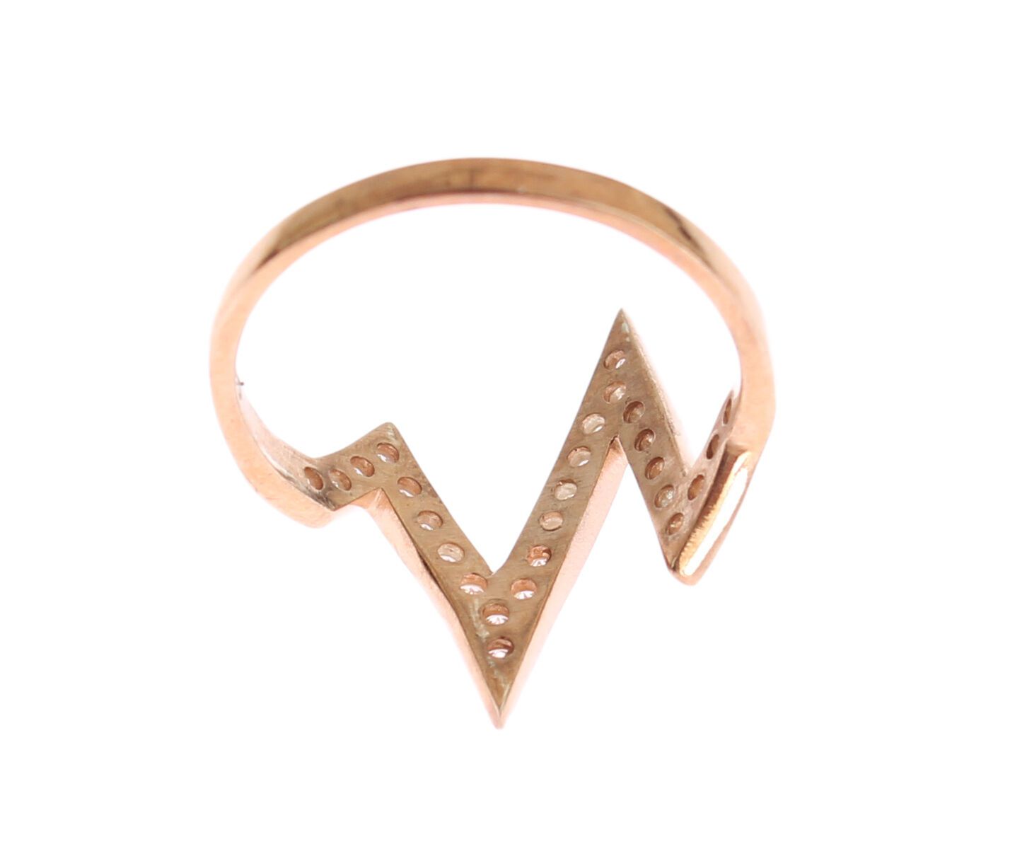 Anillo transparente para mujer de plata 925 de oro rosa