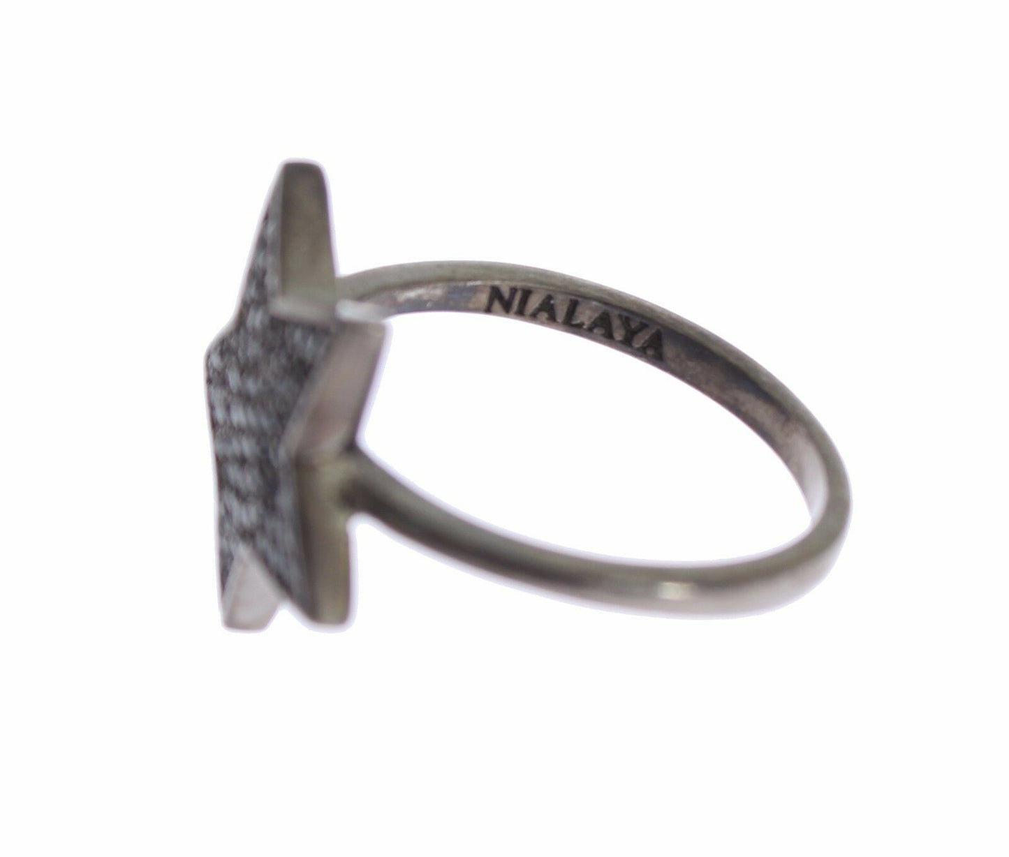 Nialaya Exquisite Sterling Silver CZ Kristallring