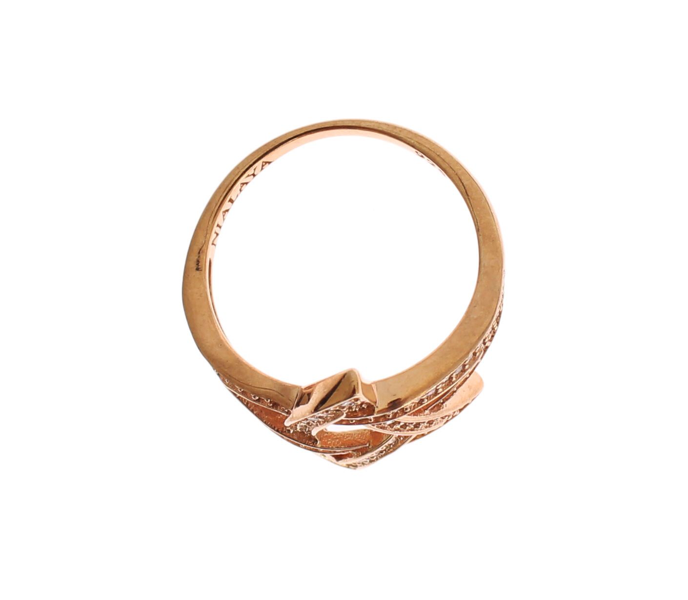 Nialaya Ring aus Silber mit rosa vergoldeter CZ-Kristall