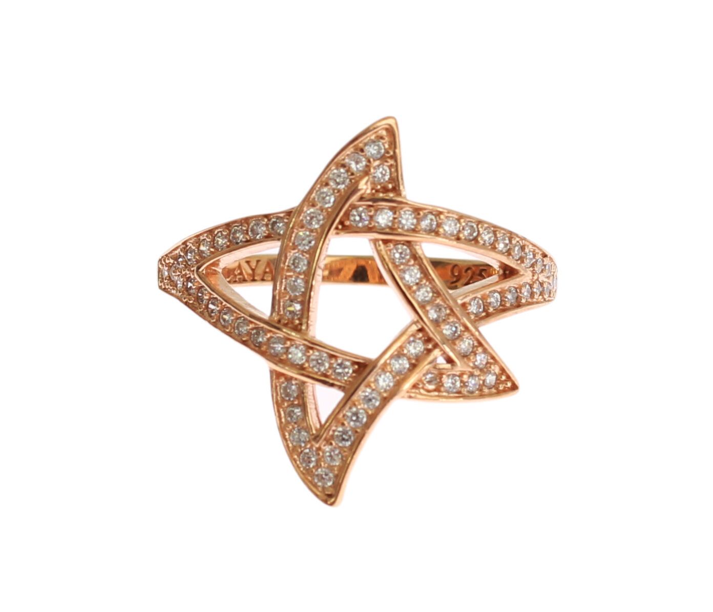 Nialaya Ring aus Silber mit rosa vergoldeter CZ-Kristall