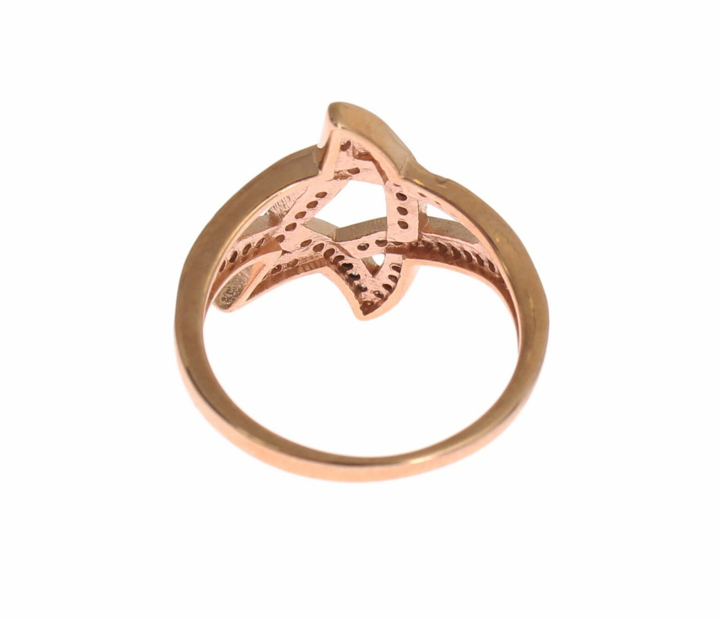 Nialaya Ring aus Silber mit rosa vergoldeter CZ-Kristall