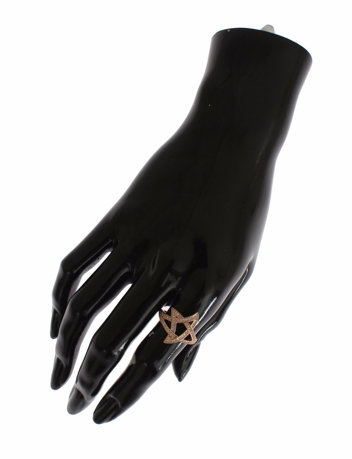 Nialaya Ring aus Silber mit rosa vergoldeter CZ-Kristall