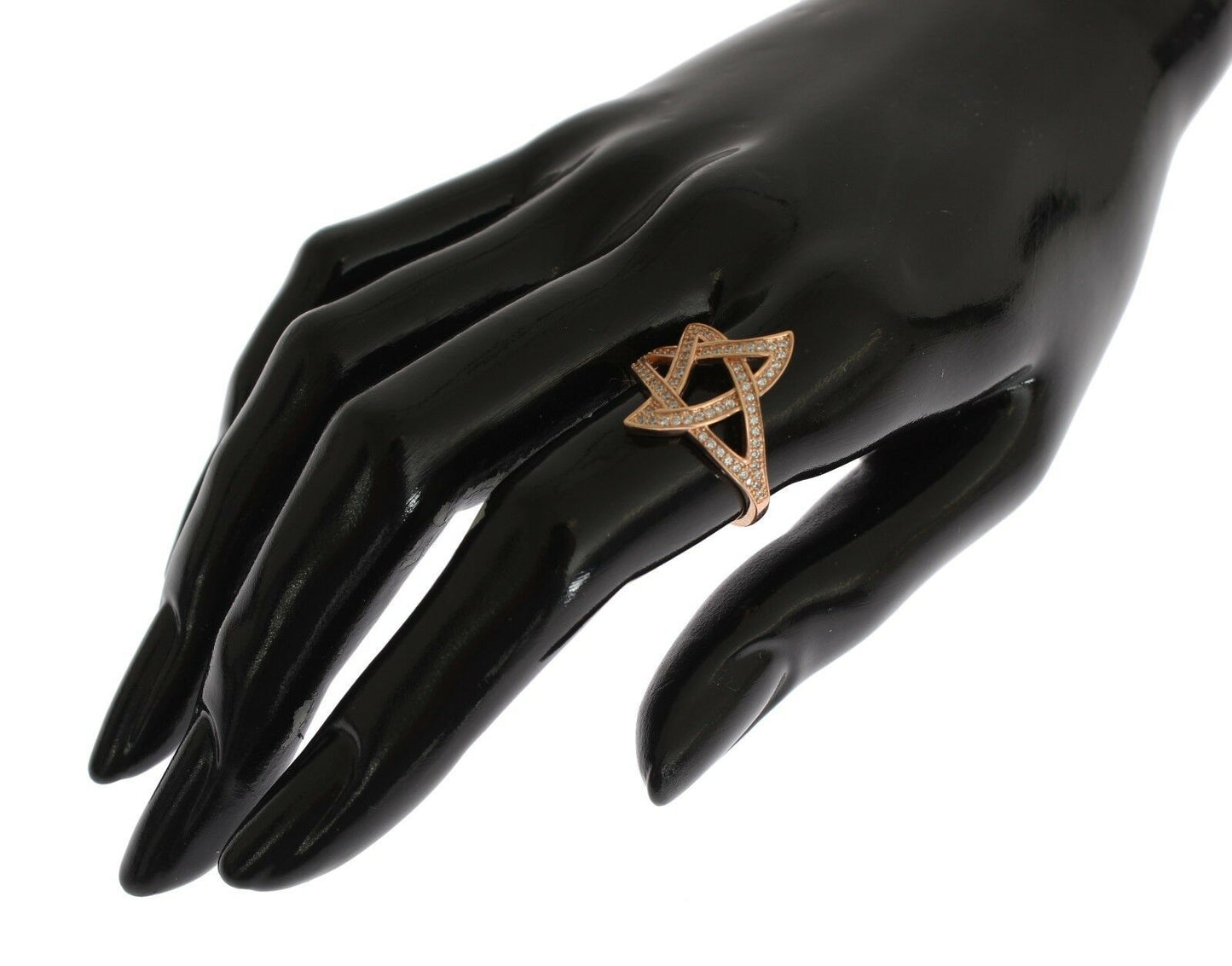 Nialaya Ring aus Silber mit rosa vergoldeter CZ-Kristall