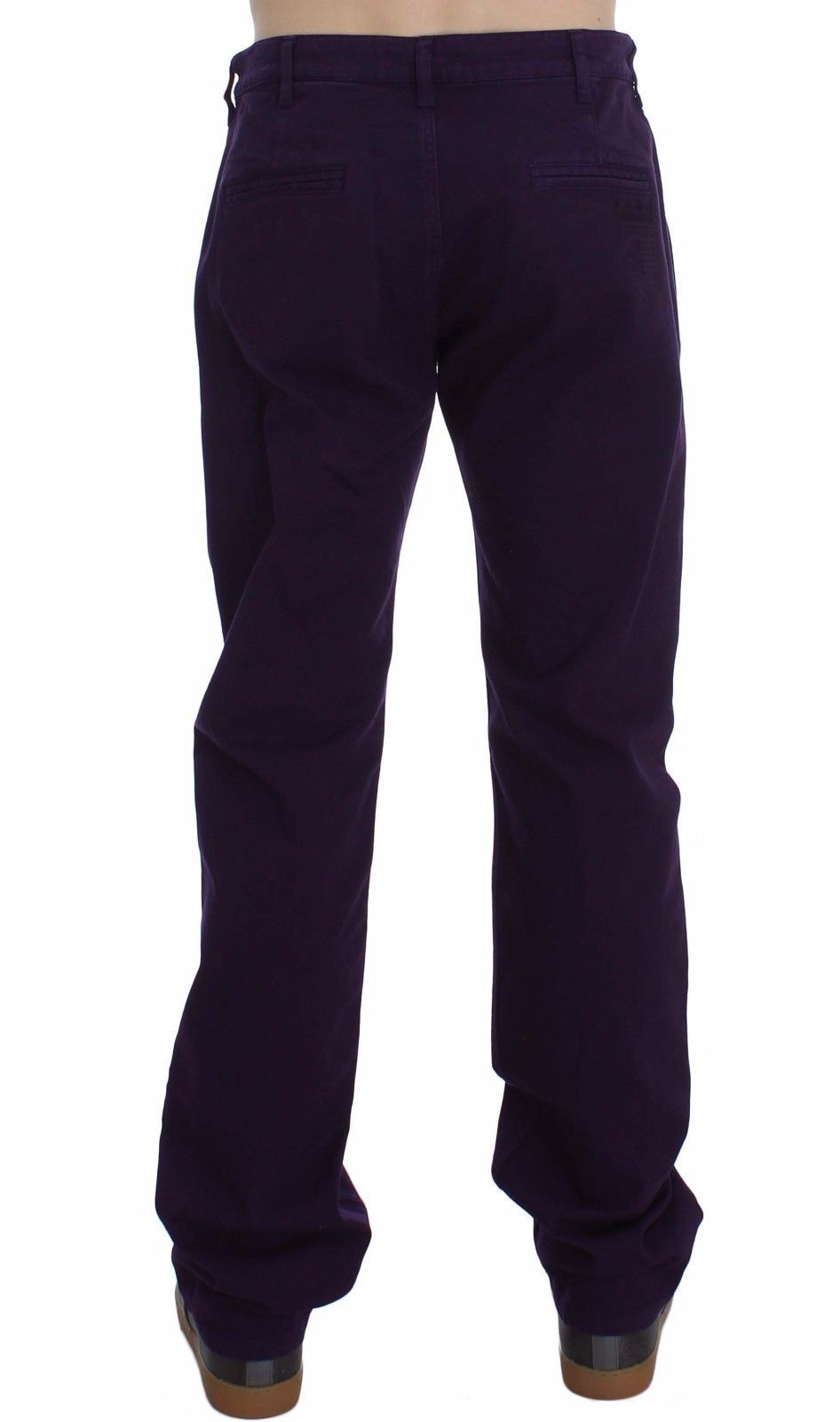 Pantaloni viola fit viola elasticizzati in cotone viola