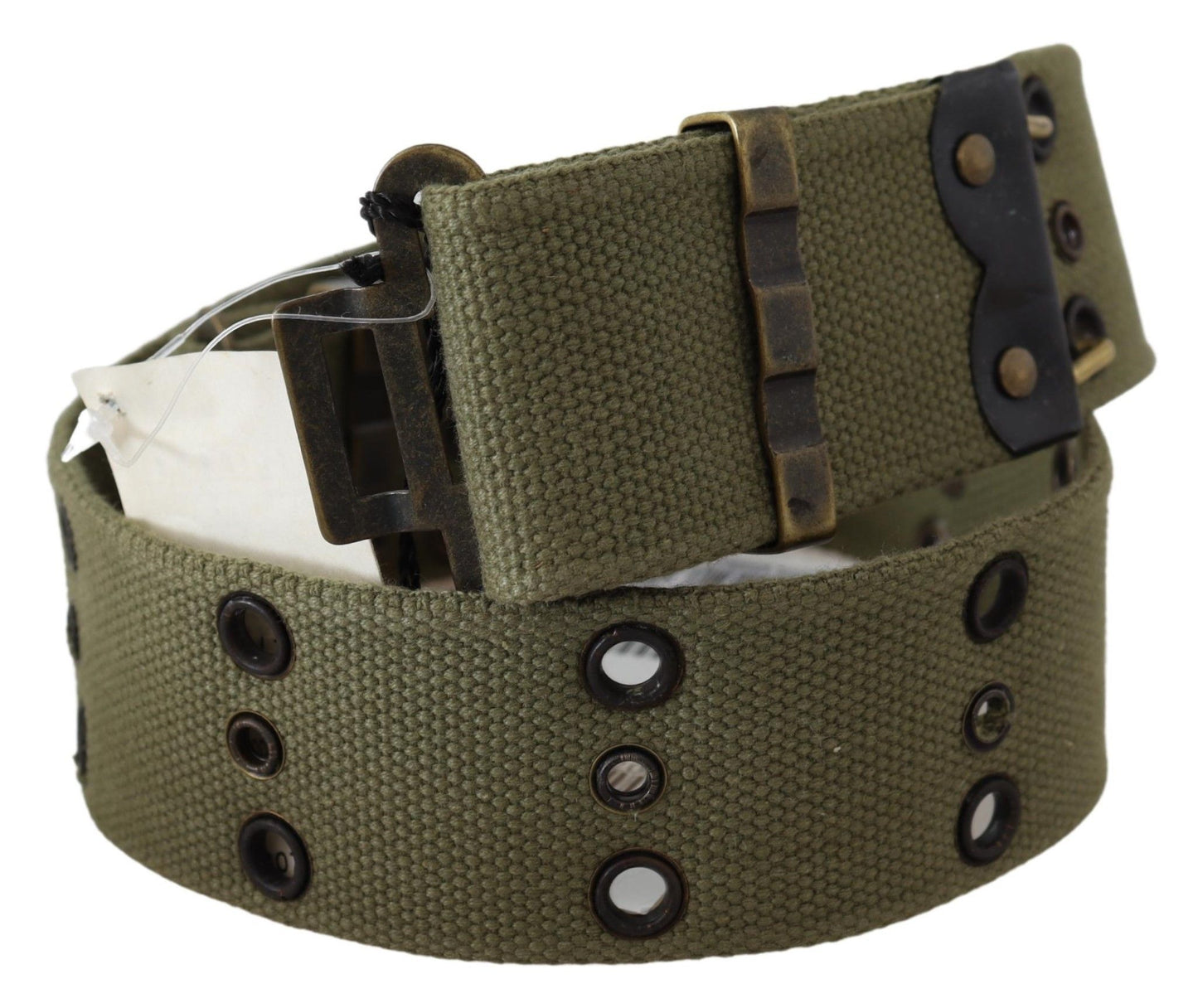 Ceinture en coton vert armée chic Ermanno Scervino