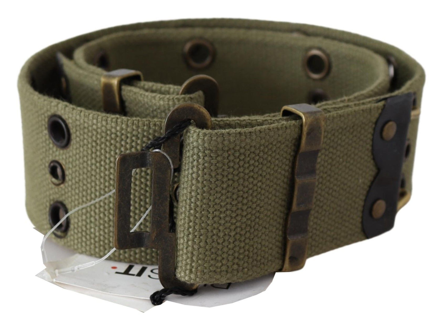 Ceinture en coton vert armée chic Ermanno Scervino