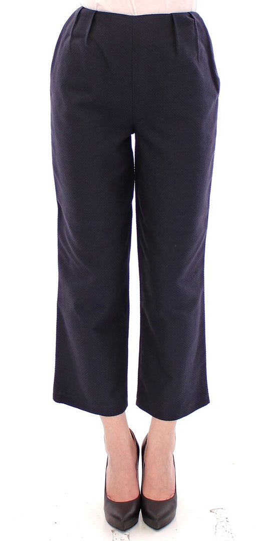 Pantaloni Blu Corti Chic Andrea Incontri - Eccellente Artigianato
