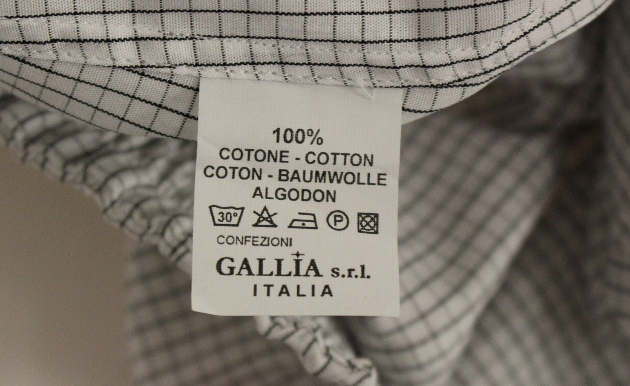 Pantalón corto de algodón elástico a cuadros blancos