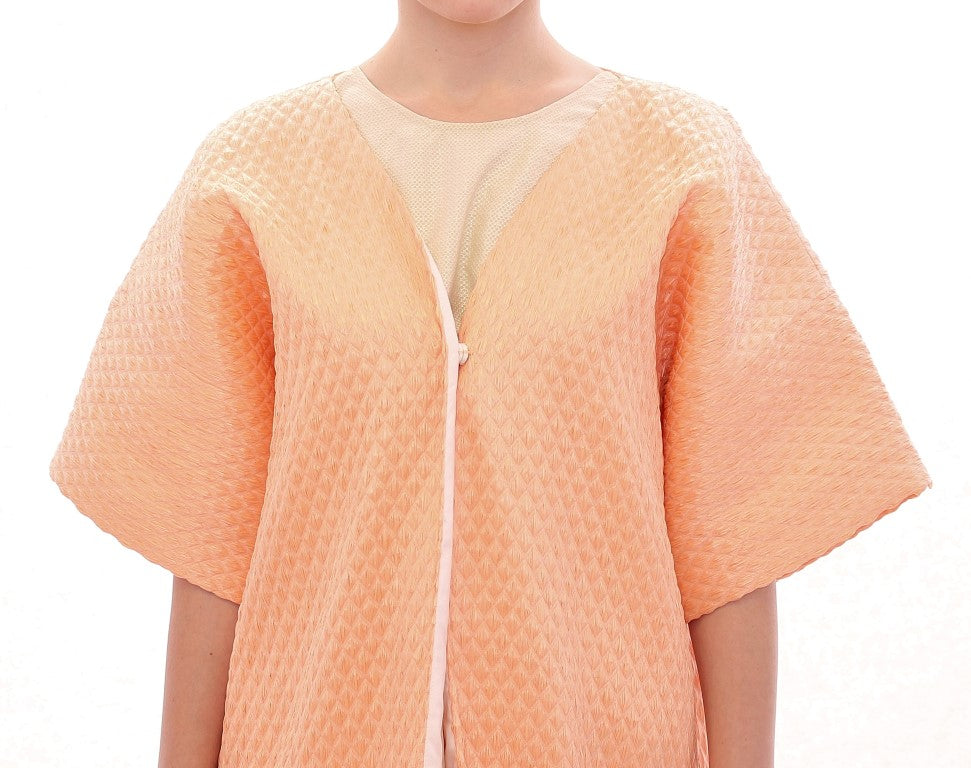 Abrigo chaqueta de manga corta rosa