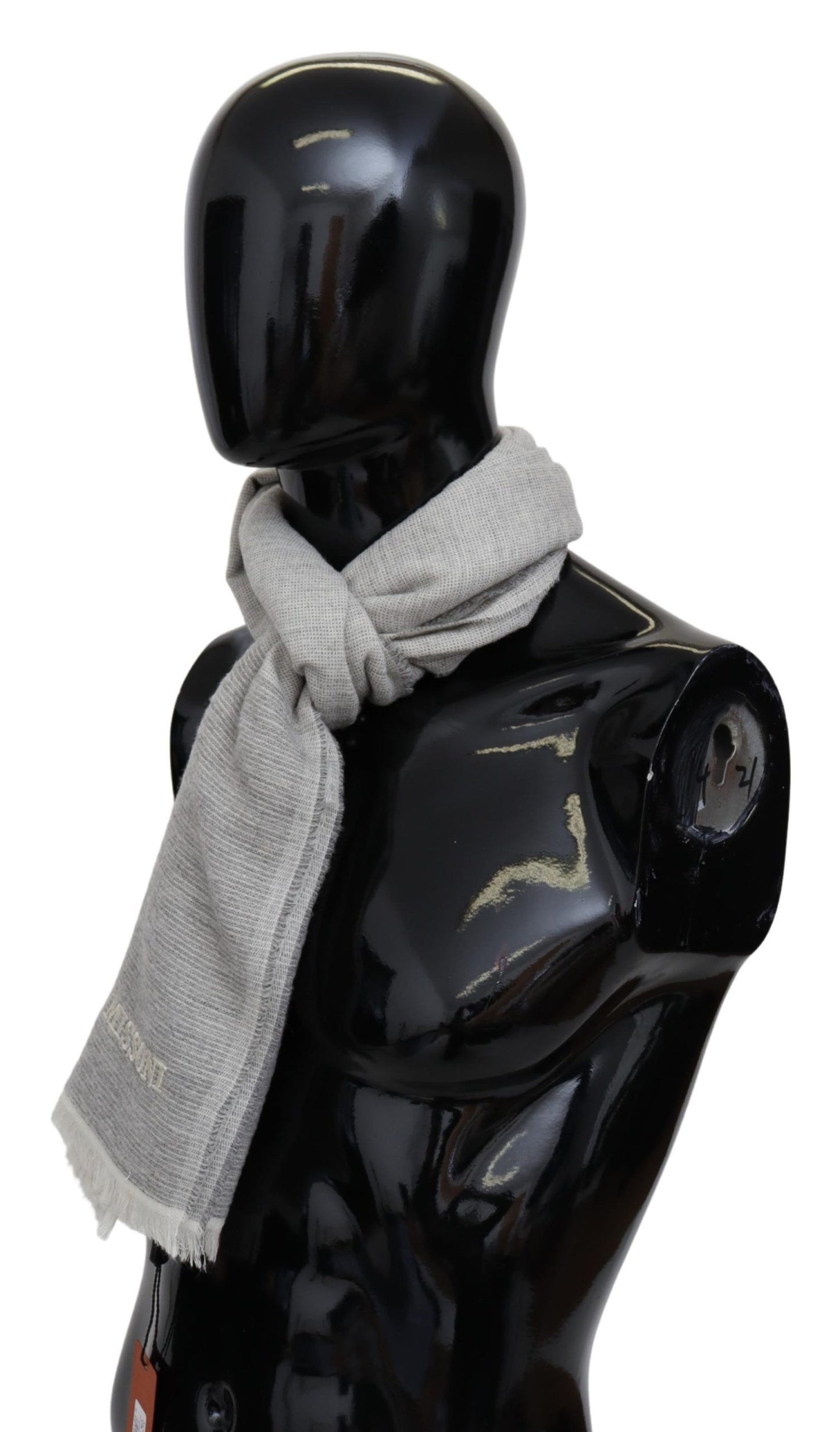 Missoni – Eleganter, beiger Wollschal mit Stickdetail