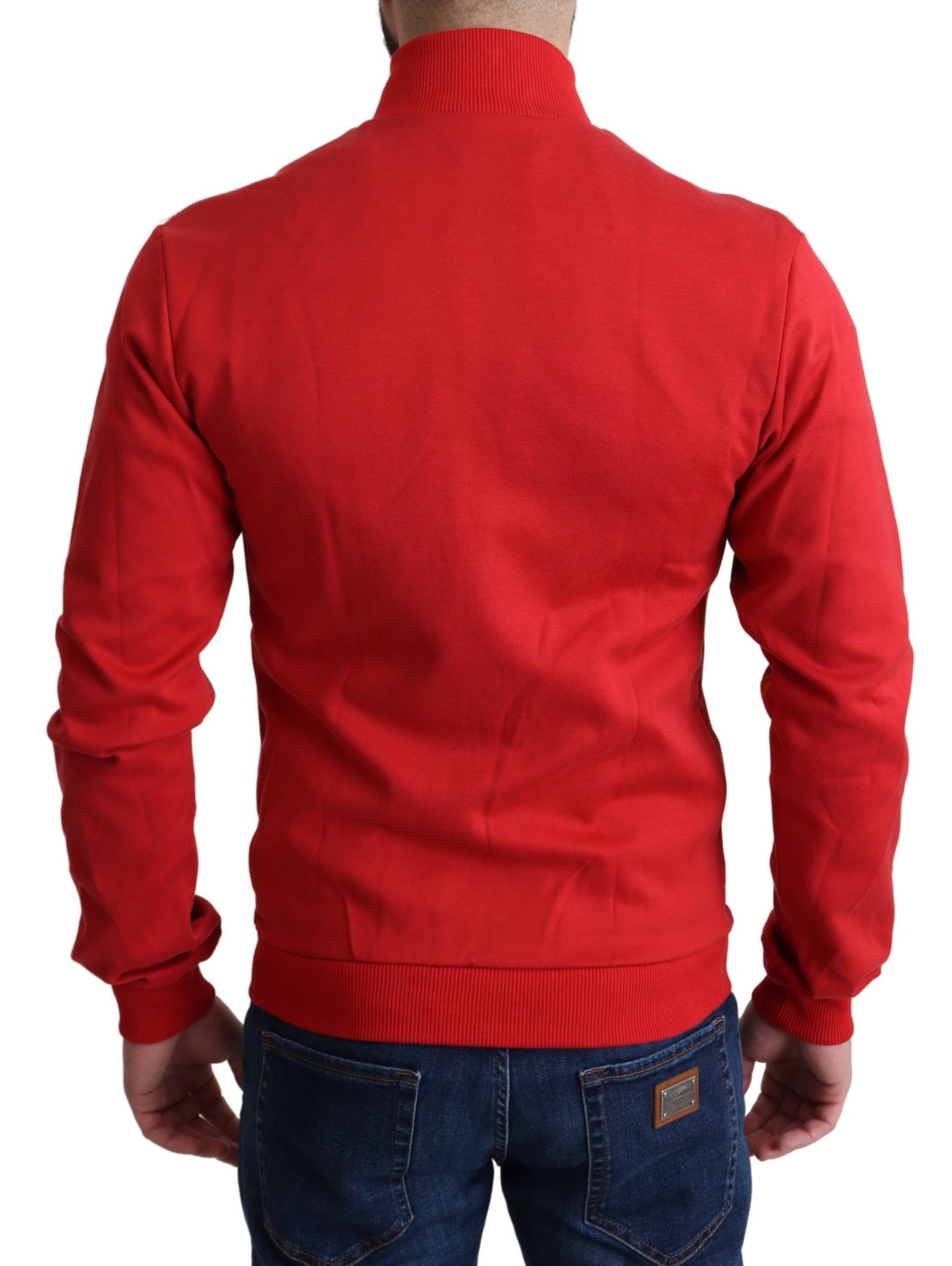 Cárdigan rojo con cremallera de DG Motor Club