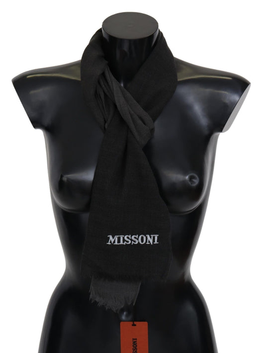 Bufanda de cuello unisex 100% lana negra