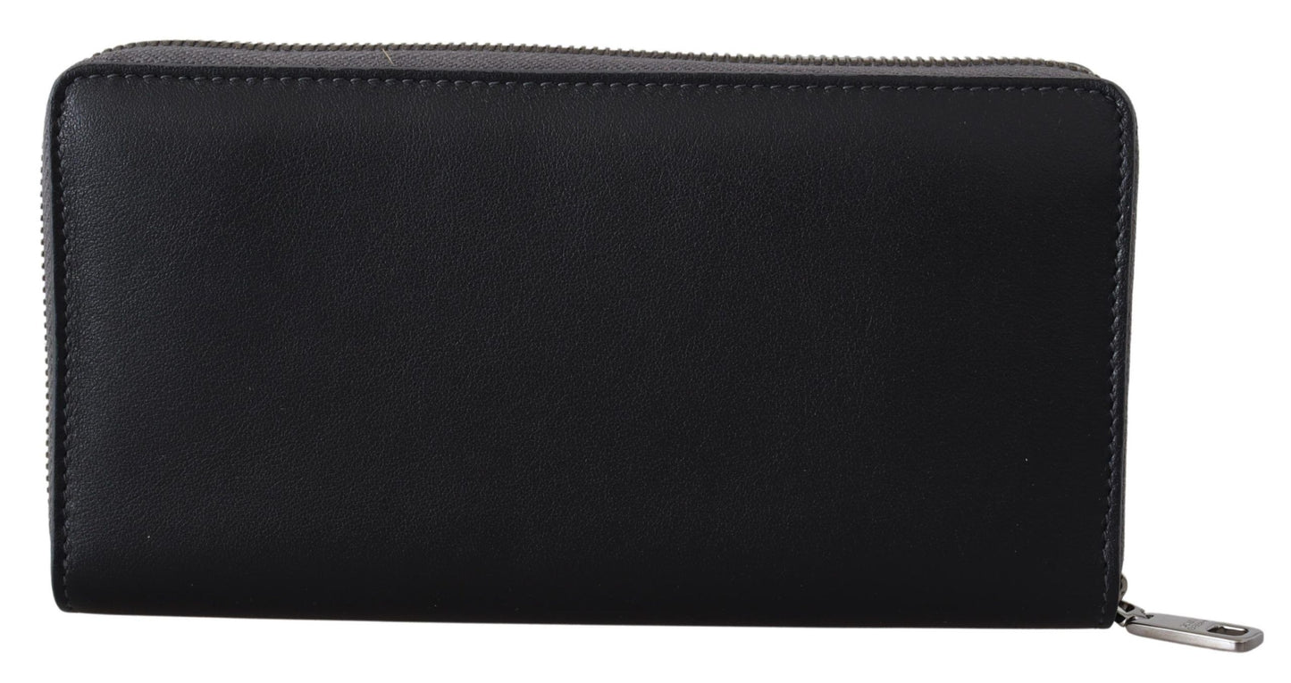 Cartera tipo clutch continental con cremallera en color negro