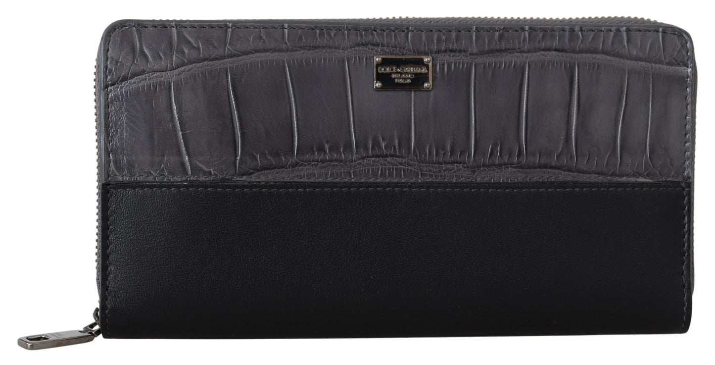 Cartera tipo clutch continental con cremallera en color negro