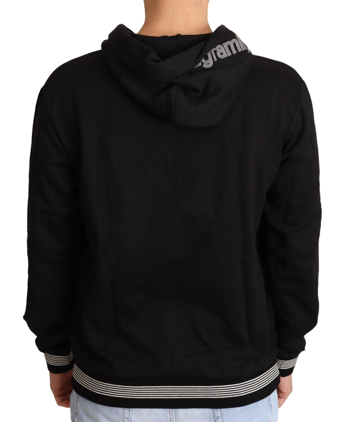Suéter #dgfamily con capucha de algodón negro