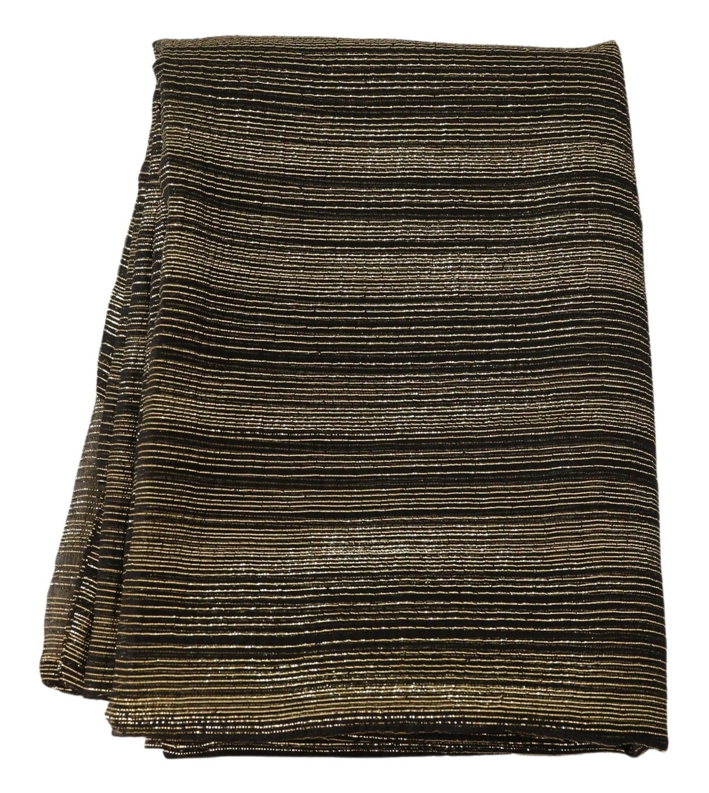 Sciarpa avvolgente con scialle elasticizzato in seta color oro metallizzato