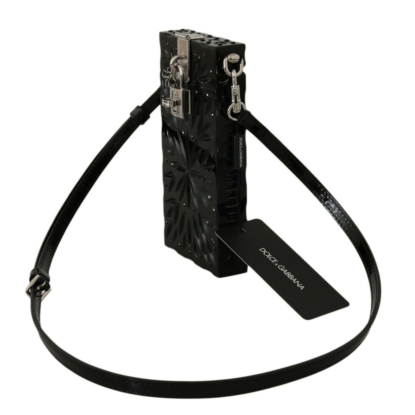 Porta cigarrillos cruzado de plexiglás de cristal negro
