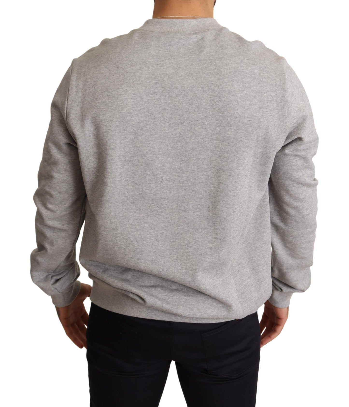 Jersey de algodón con estampado Crown King gris