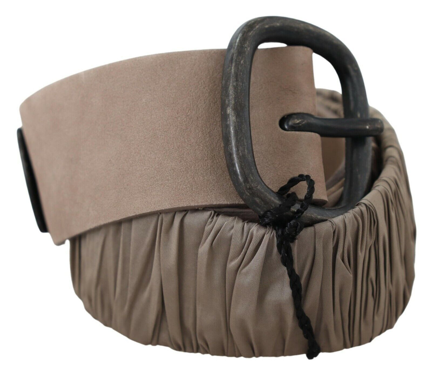 Cintura con fibbia in metallo in vita in pelle solida marrone