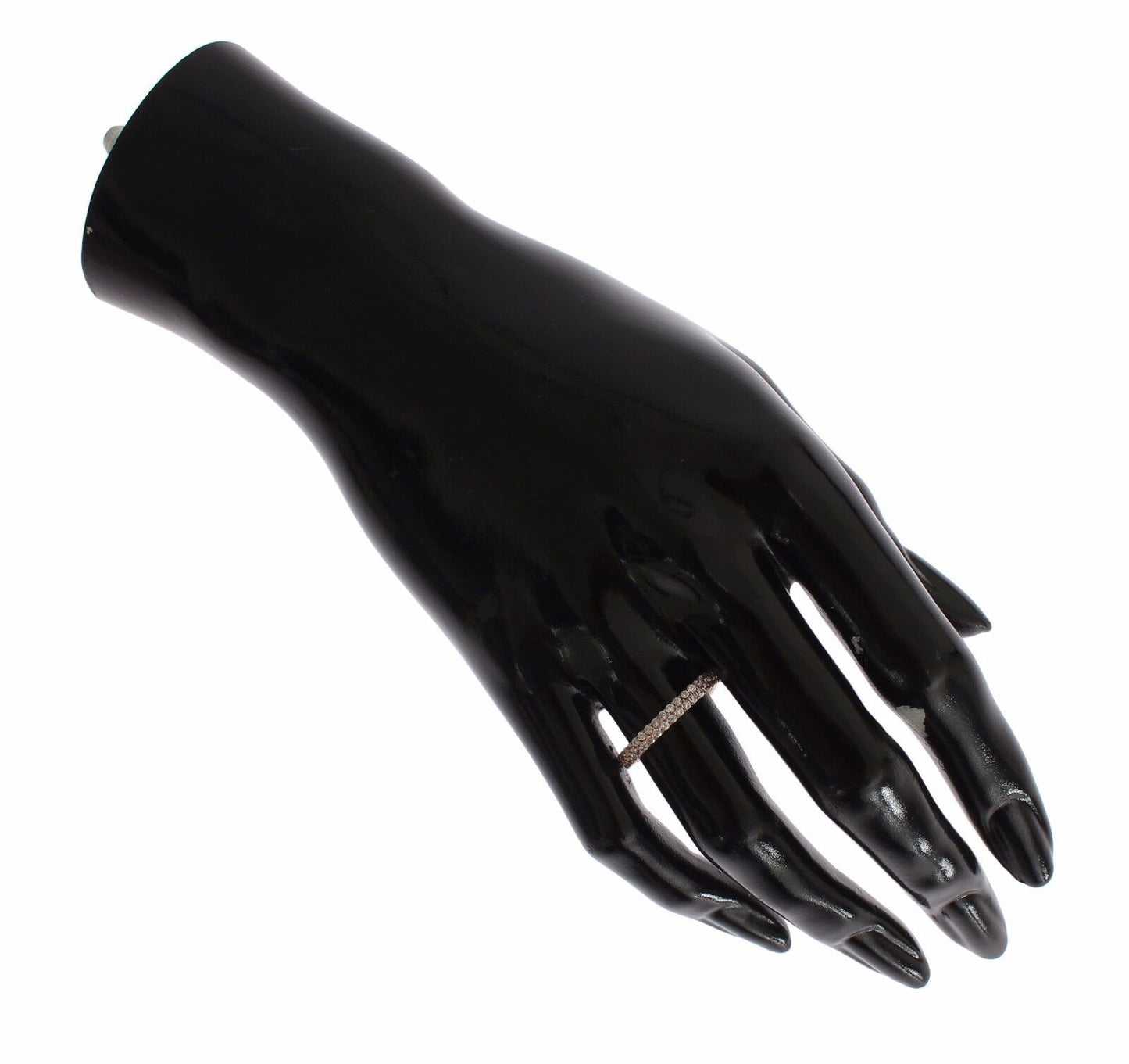 Bague CZ transparente en argent 925 en or rose