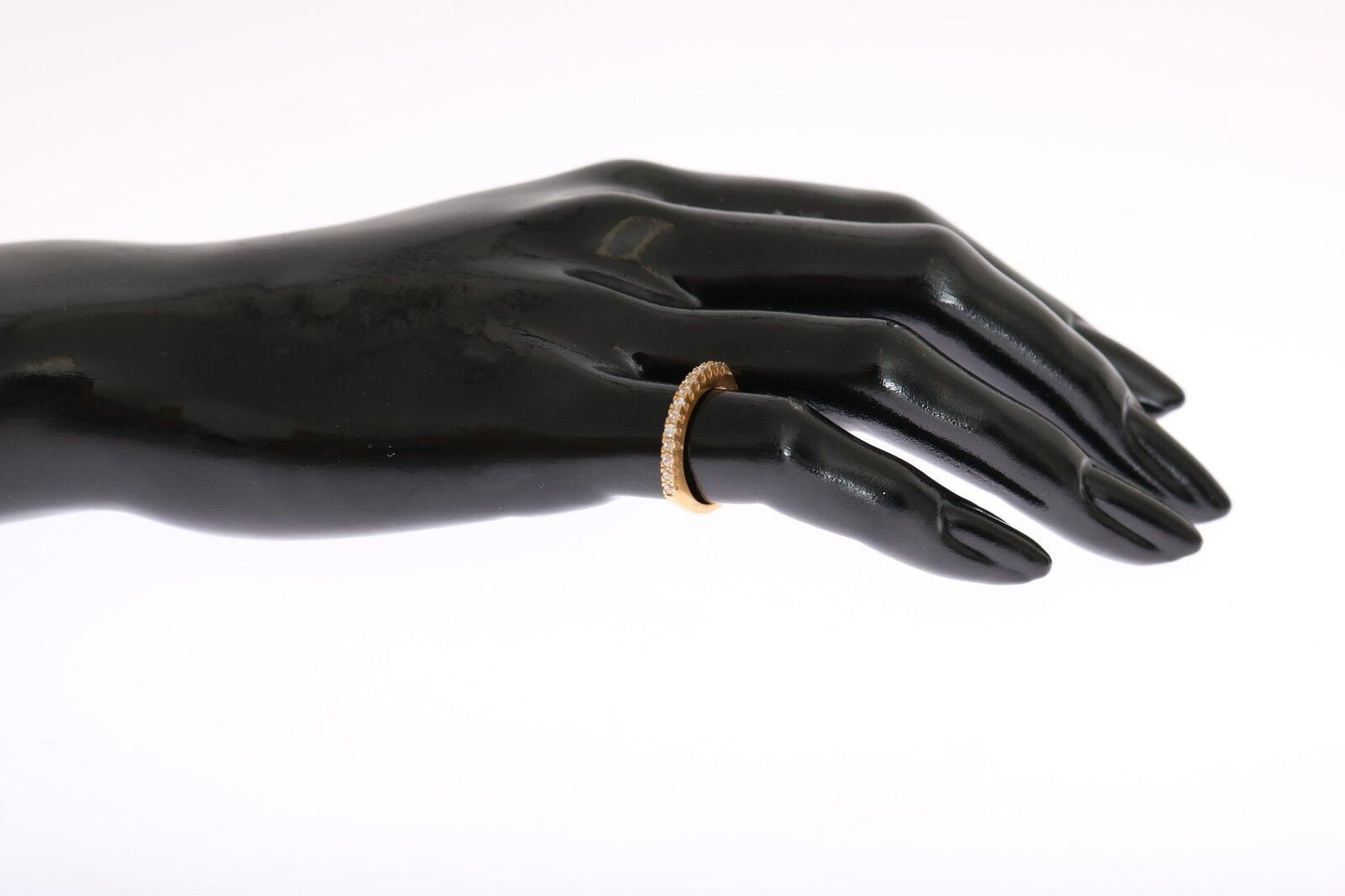 Anello in argento 925 oro autentico da donna con CZ trasparente oro