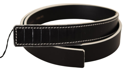 Cinturón de moda de cuero blanco negro