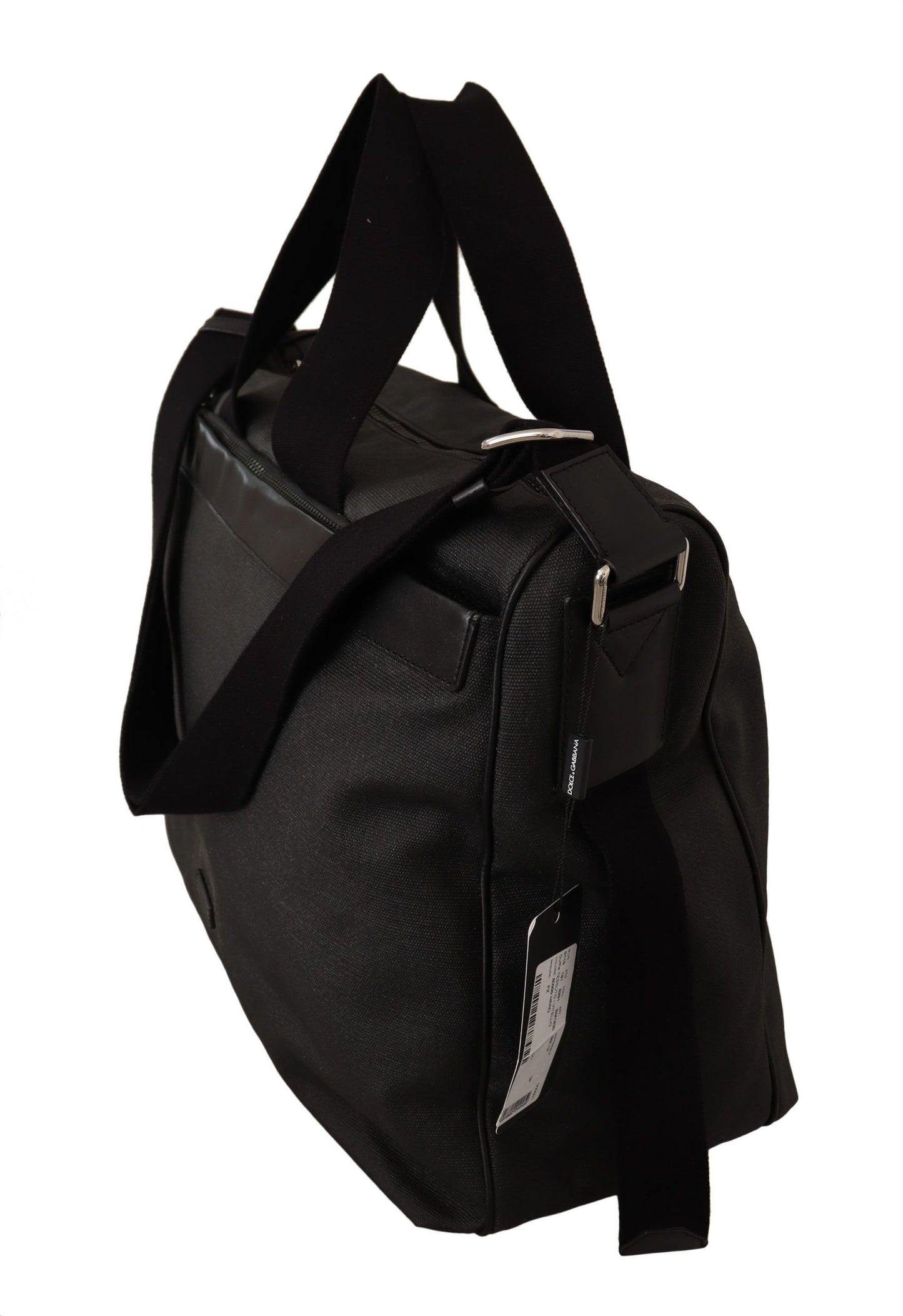 Borsa a tracolla in pelle denim nera