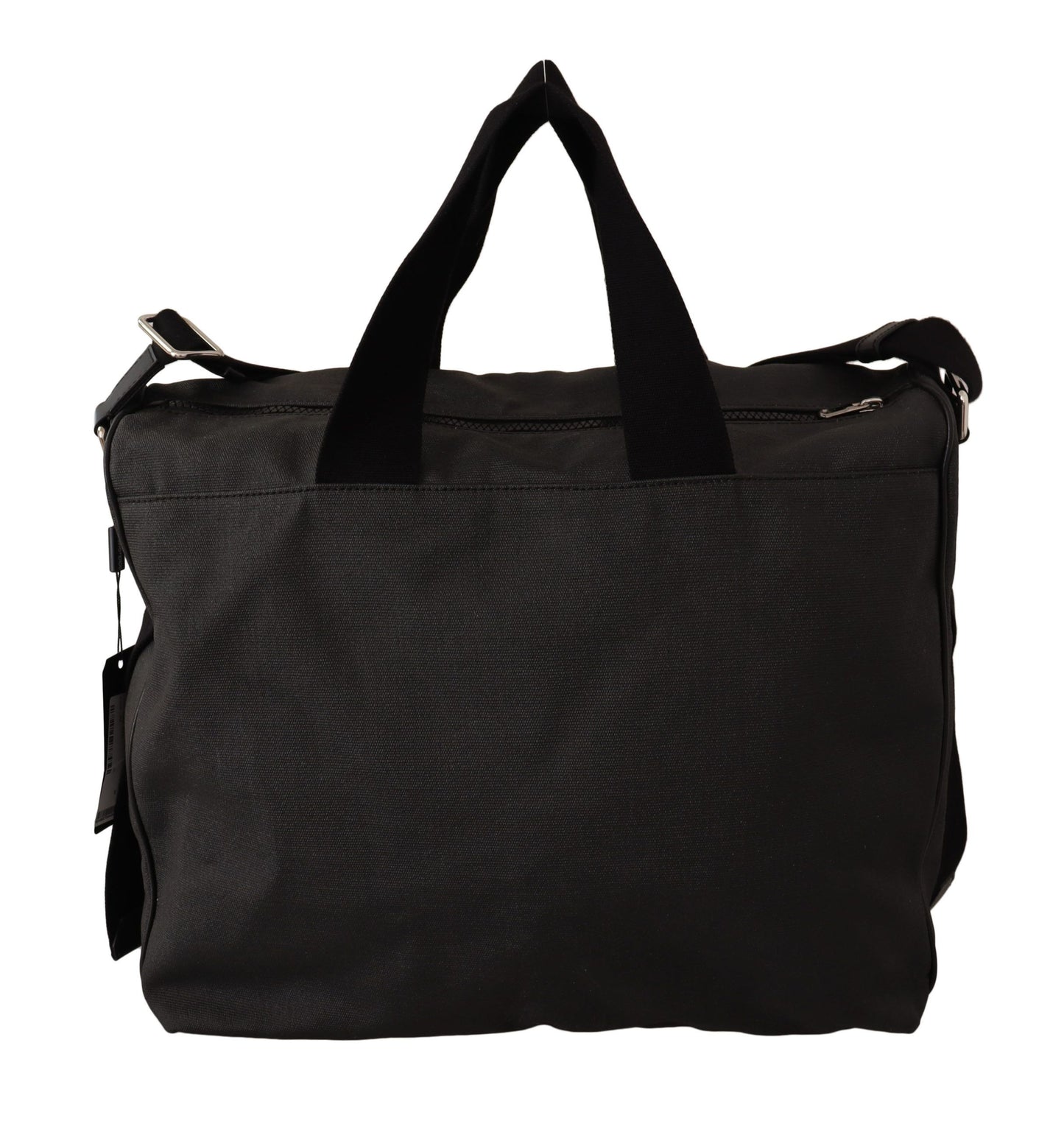 Borsa a tracolla in pelle denim nera