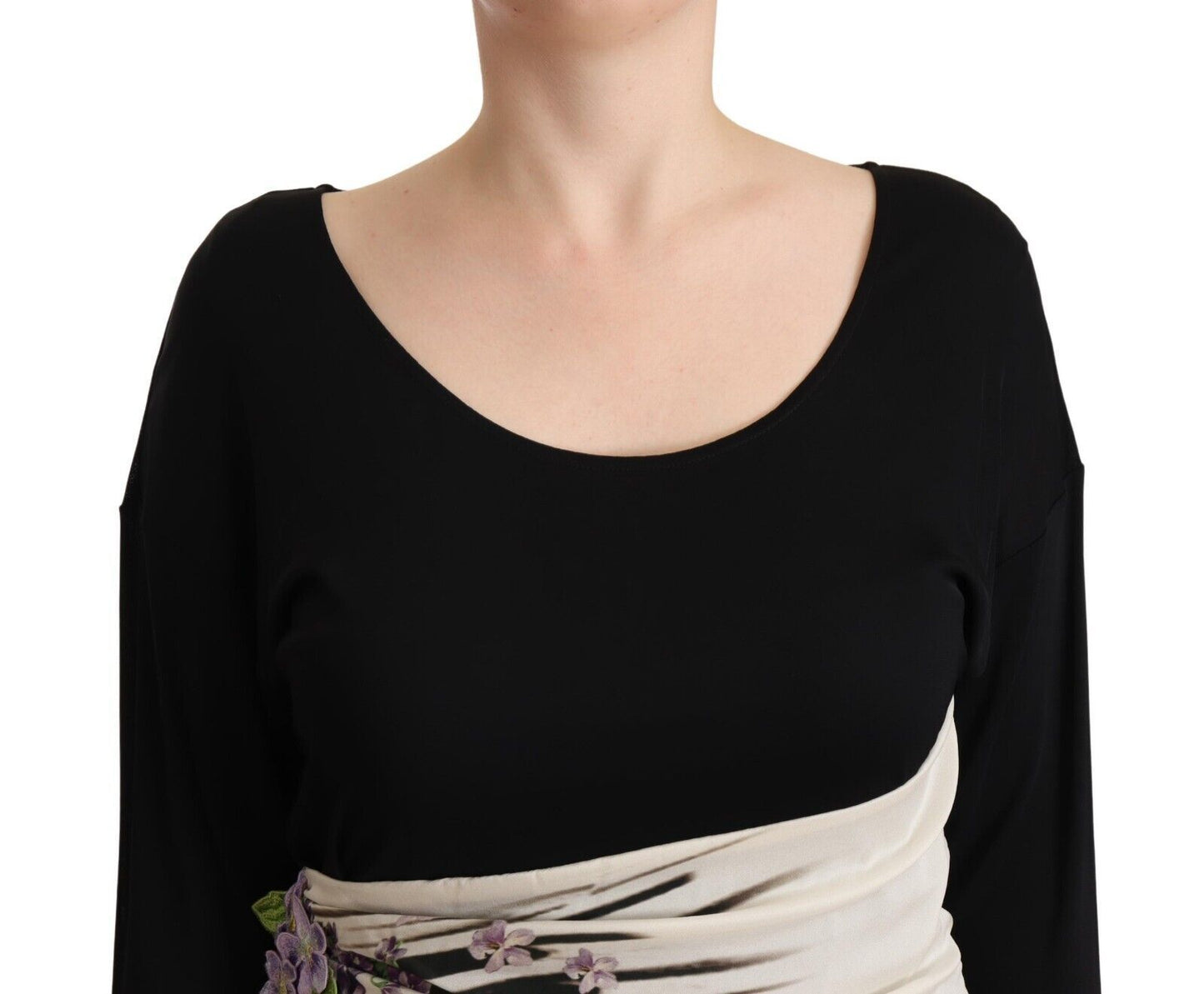 Vestido tubo hasta la rodilla negro plateado