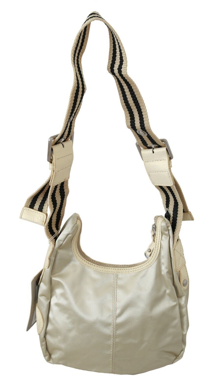 Bolso bandolera de tela con bandolera de hombro blanco