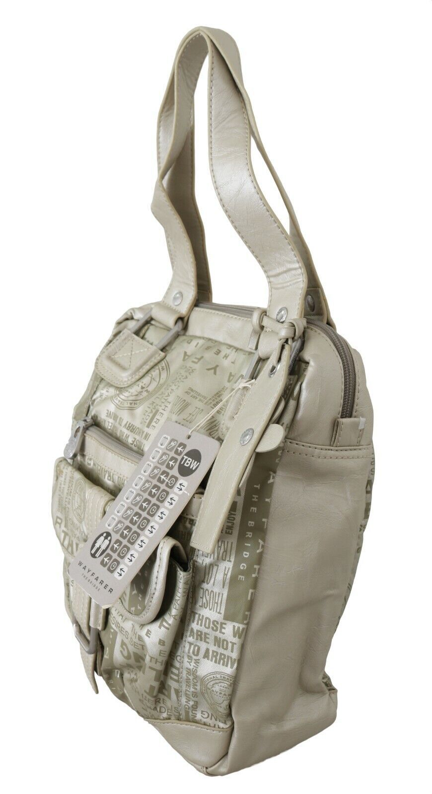Bolso de mano estampado blanco Bolso de tela de hombro