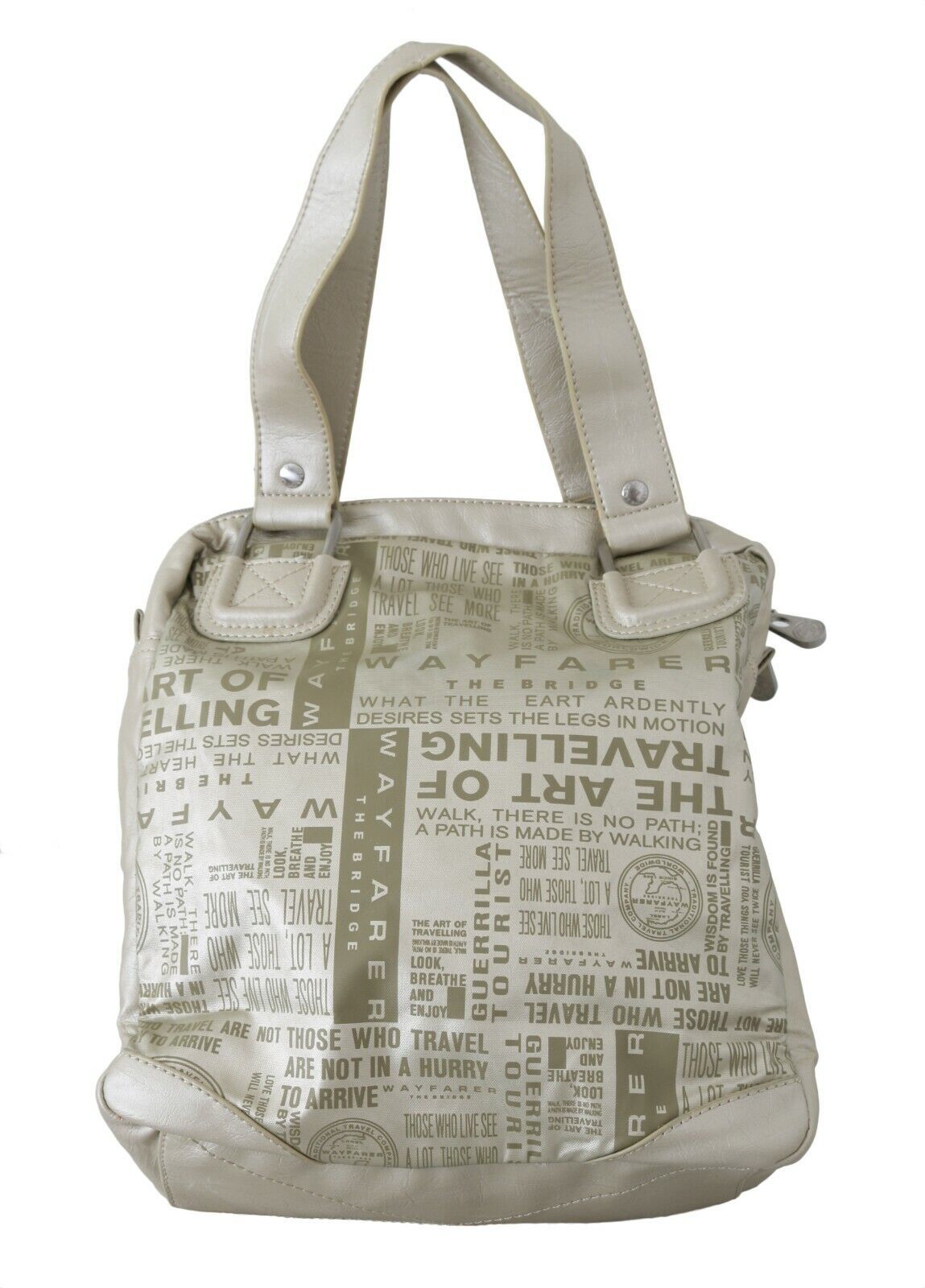 Bolso de mano estampado blanco Bolso de tela de hombro