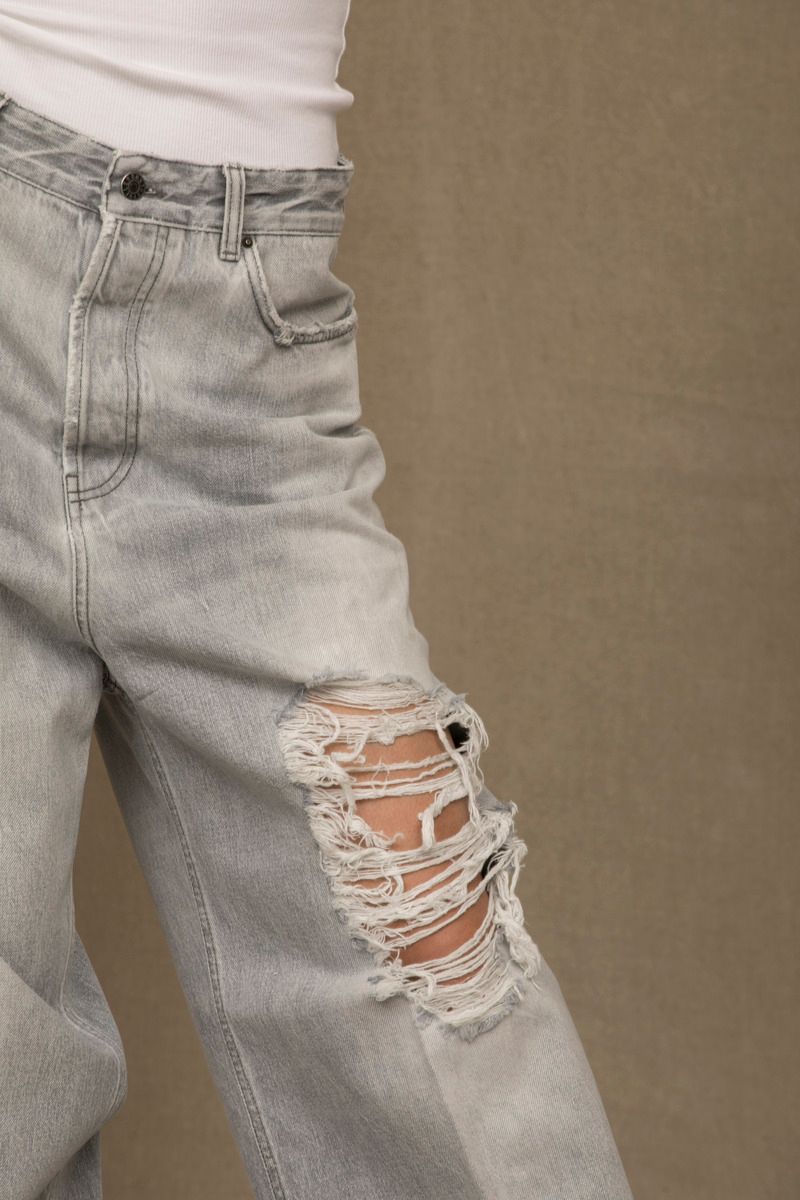 Jeans e pantaloni in cotone grigio