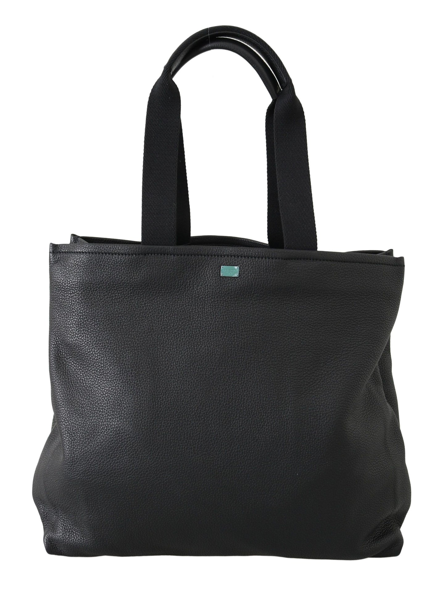 Bolso tote de cuero negro para compras de viaje y gimnasio #DGFAMILY