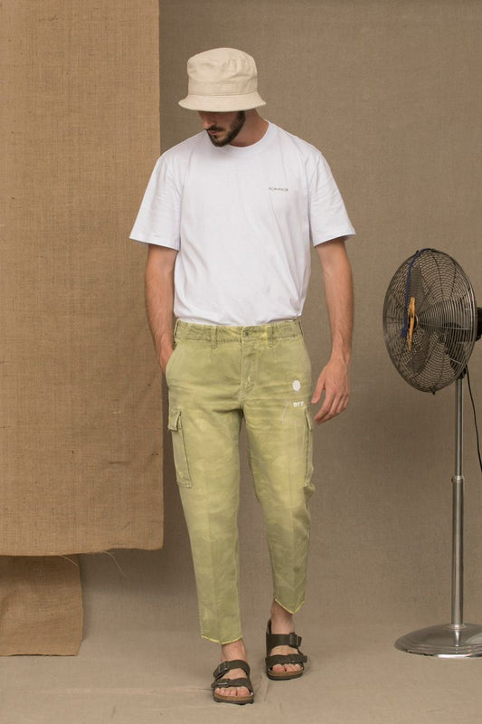Jeans e pantaloni in cotone verde