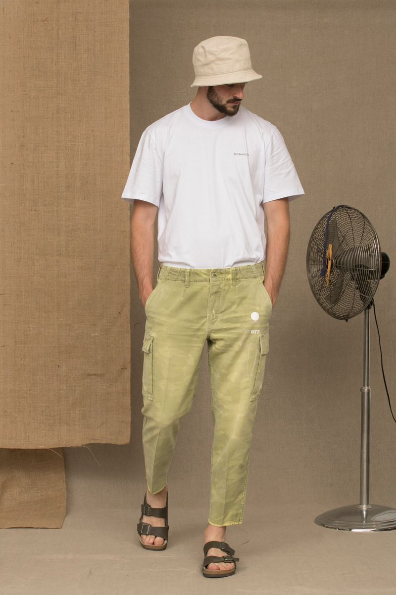 Jeans e pantaloni in cotone verde