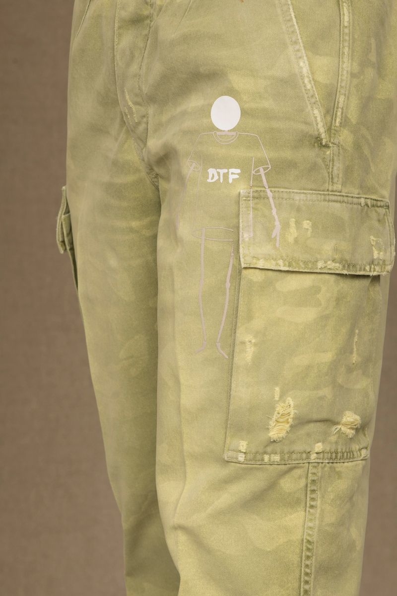 Jeans e pantaloni in cotone verde