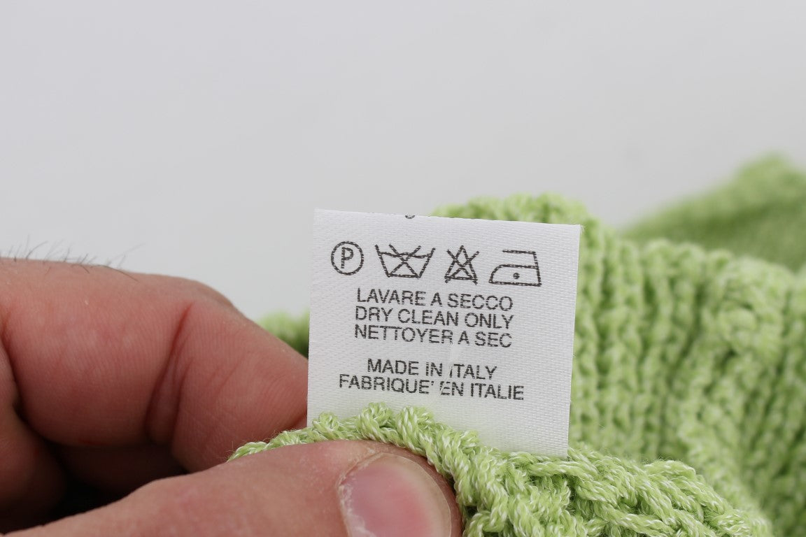 Jersey de punto de mezcla de algodón verde